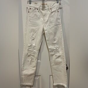 Levi's High Rise Women Jeans in Cream